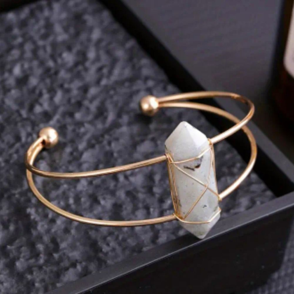 Copper wire glitterstone bracelet